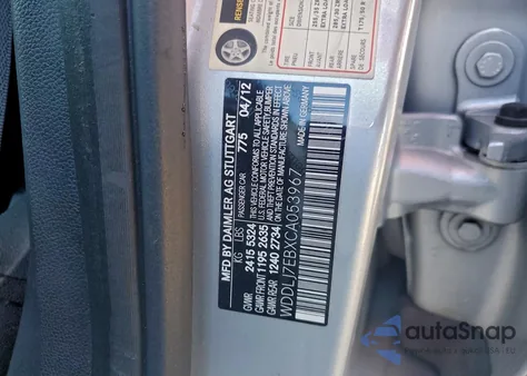 2012 Mercedes-Benz Cls 63 Amg z USA, uszkodzony, nr VIN WDDLJ7EBXCA053967